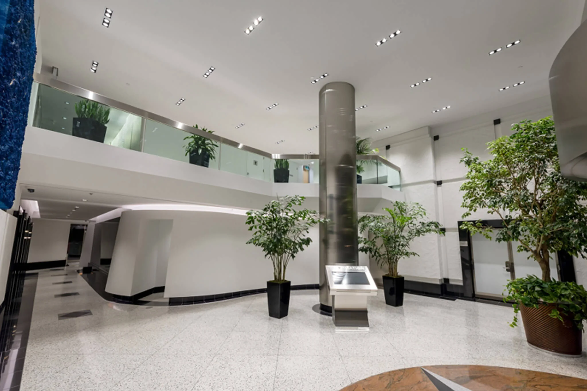 YuJa's Office lobby showcases a blend of vibrant and elegant environment.