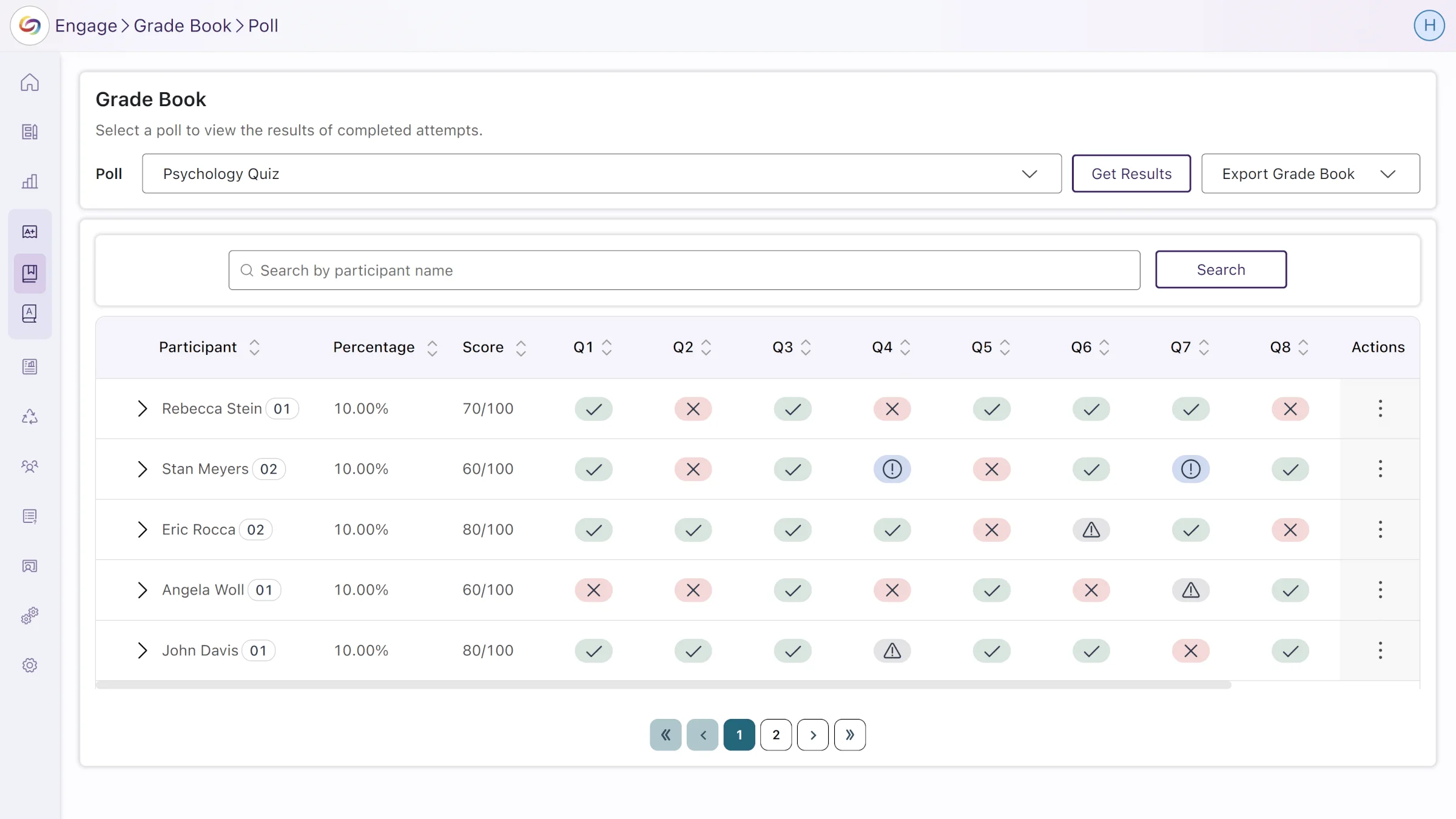YuJa Engage Screenshot with the LMS Logos.