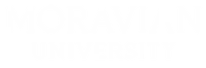 Moravian University white logo