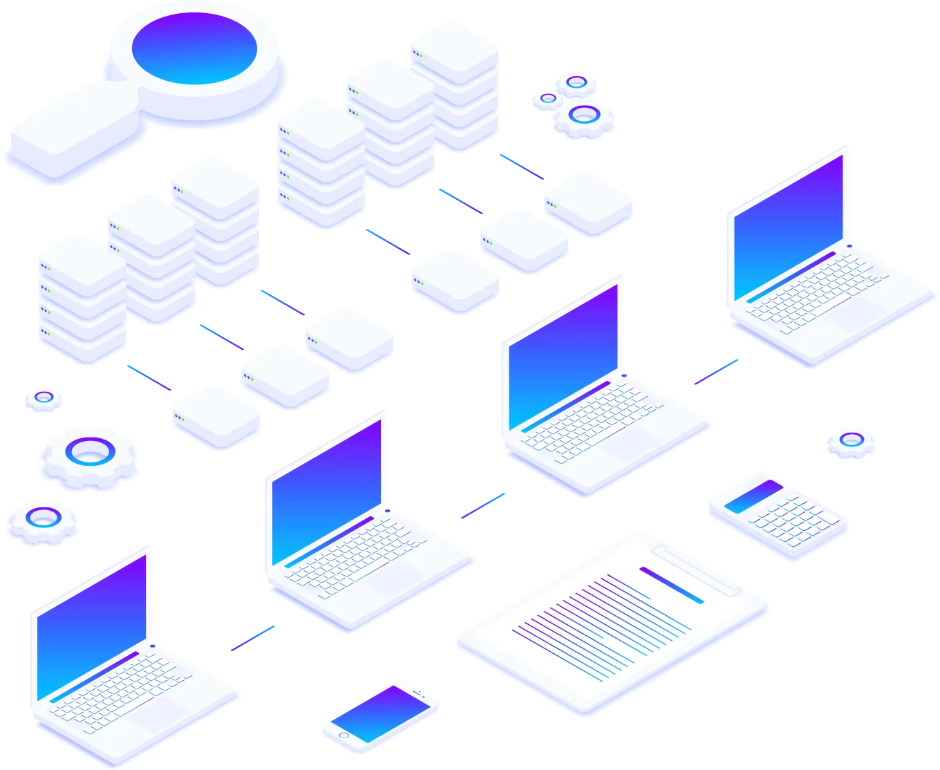 An isometric data visualization displaying repetitive patterns.