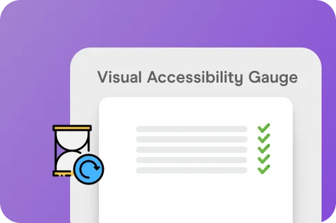 Visual Accessibility Gauge illustration.