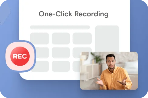 One-Click Recording illustration.