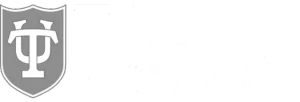Tulane University white logo